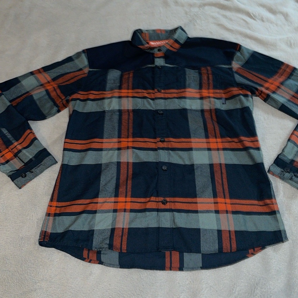 SIMMS Fishing Products mens plaid shirt size medium